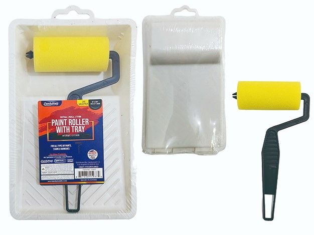96 Pieces 2pc Paint Roller With Tray - Paint and Supplies