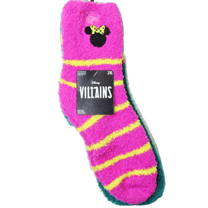 60 Pieces of 2pk Villains One Bite Cozy Socks Size 9-11