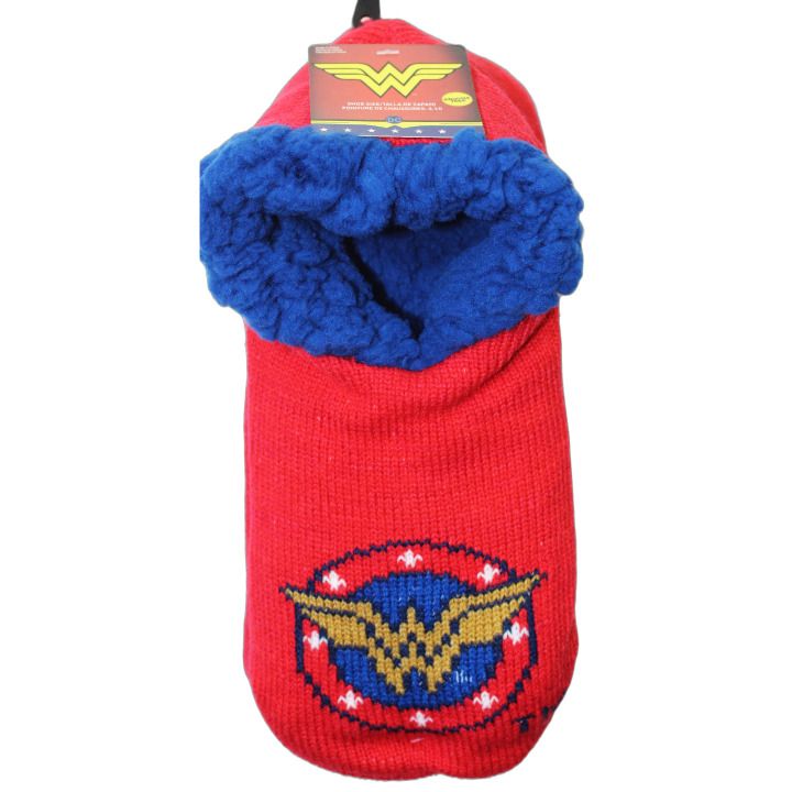 60 Pieces of 1pk Wonder Woman Slipper Socks Size 9-11