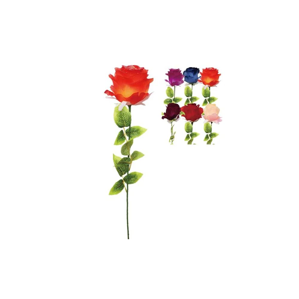 72 Pieces of 32" Artificial Rose Flowers With Glitters Assorted