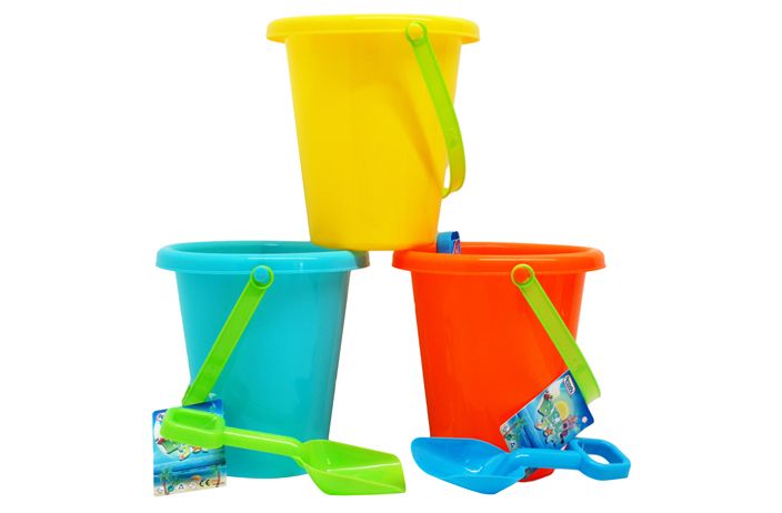 12 Pieces of Beach Bucket With Shovel (7.5")