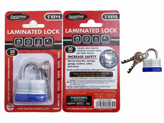144 Pieces of Lock 30mm Laminated
