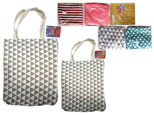 144 Pieces of Canvas Tote Bags In 4 Assorted Colors