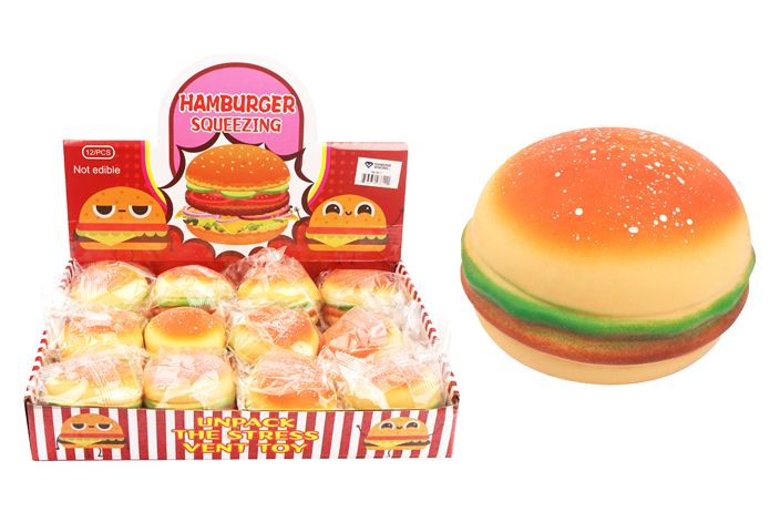 24 Pieces of Hamburger Squish Stress Toy