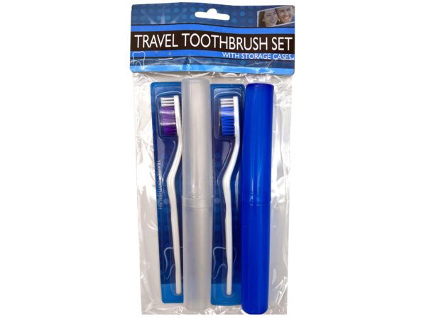 30 pieces of 4 Piece Travel Toothbrush Set With Cases