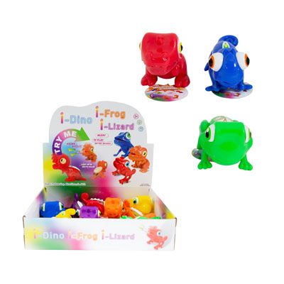 24 pieces of Animal Toy W/sound & Lights 12pc Pdq Dino/lizard/frog