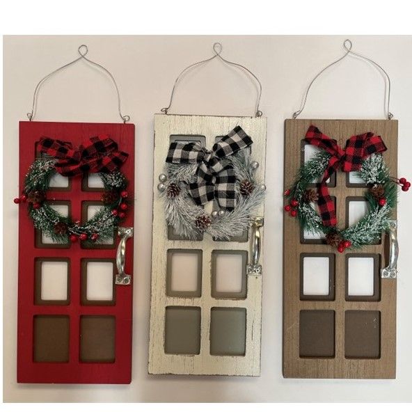 12 pieces of Christmas Decor Hanging Door 5.75x13.2in H Mdf/3ast Ht/mdf Comply