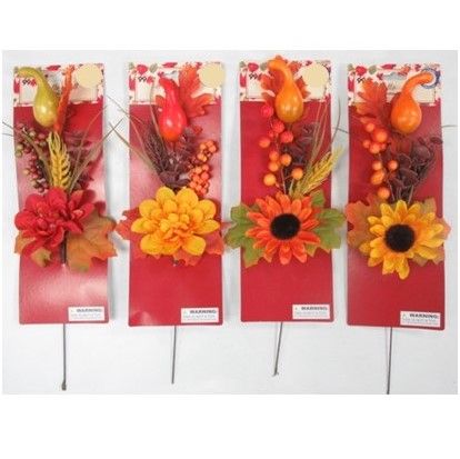24 pieces of Harvest Floral Pick 16in 4ast/harvest Tcd
