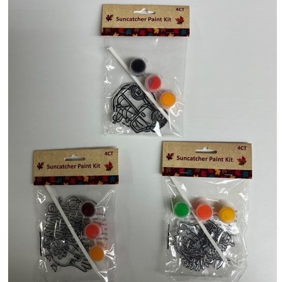 36 pieces of Suncatcher 2pk Diy Harvest Kit W/paint 3ast Combos/harv Pbh