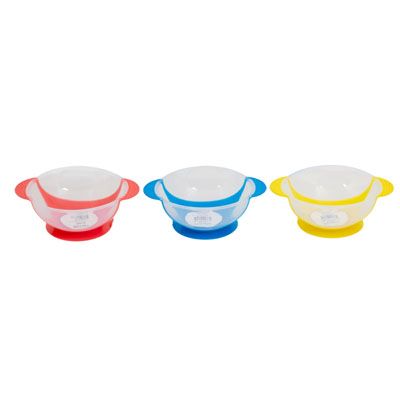 36 pieces of Bowl W/suction Pet/kids 3asst Clrs 13.5oz/6.42x4.7x2.17in Blue/pink/yellow