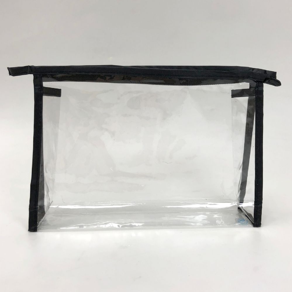 500 pieces Bag, Vinyl, top zipper, w/hang loop, 8 x 6 x 1.5 - black - Bags Of All Types