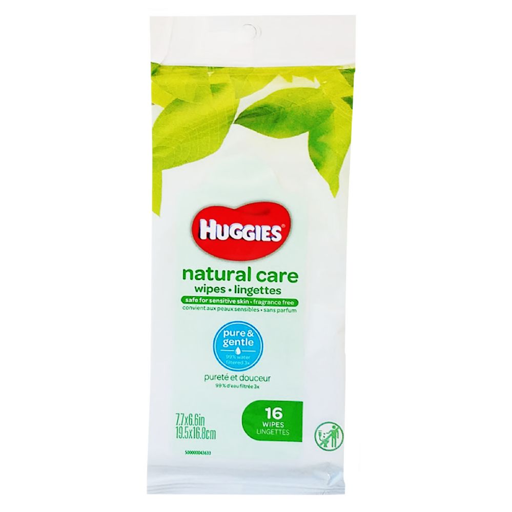 16 pieces Huggies Natural Care Sensitive Baby Wipes - Hygiene Gear
