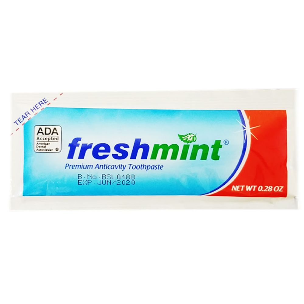 250 pieces Freshmint Premium Anticavity Toothpaste Packet - Hygiene Gear
