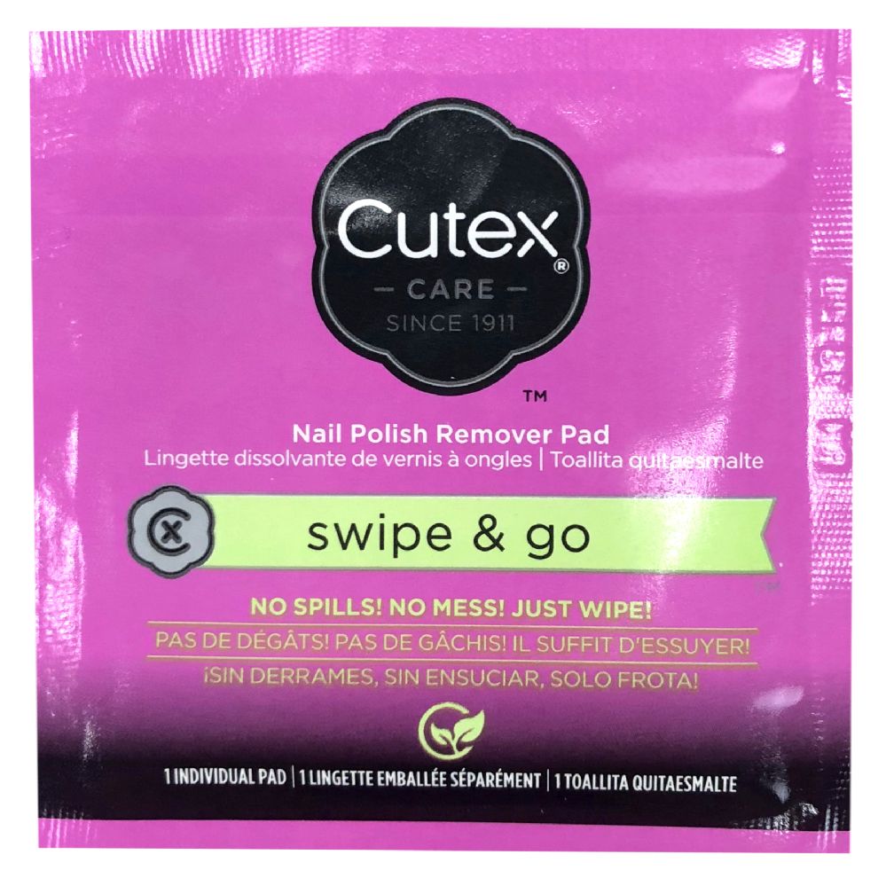 10 pieces of Cutex Swipe & Go Nail Polish Remover Pad