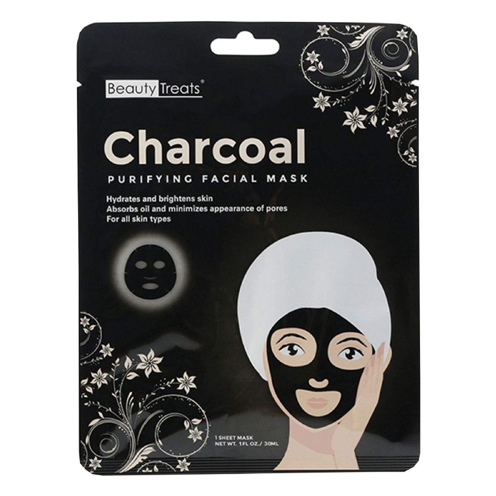 24 pieces Beauty Treats Charcoal Purifying Facial Mask - Hygiene Gear