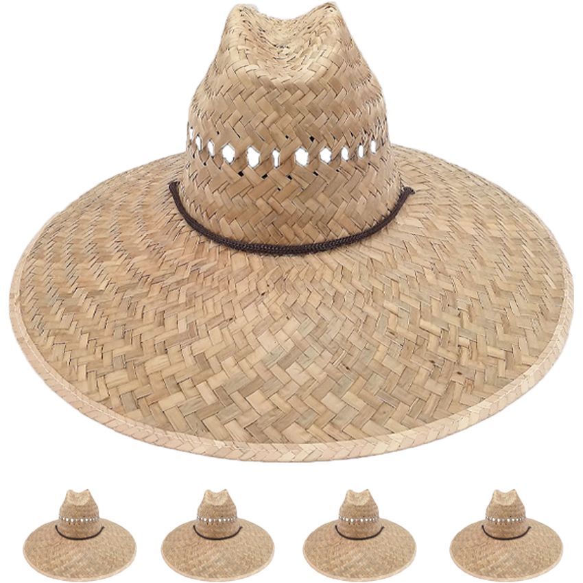 12 Pieces of Raffia Straw Sun Hat