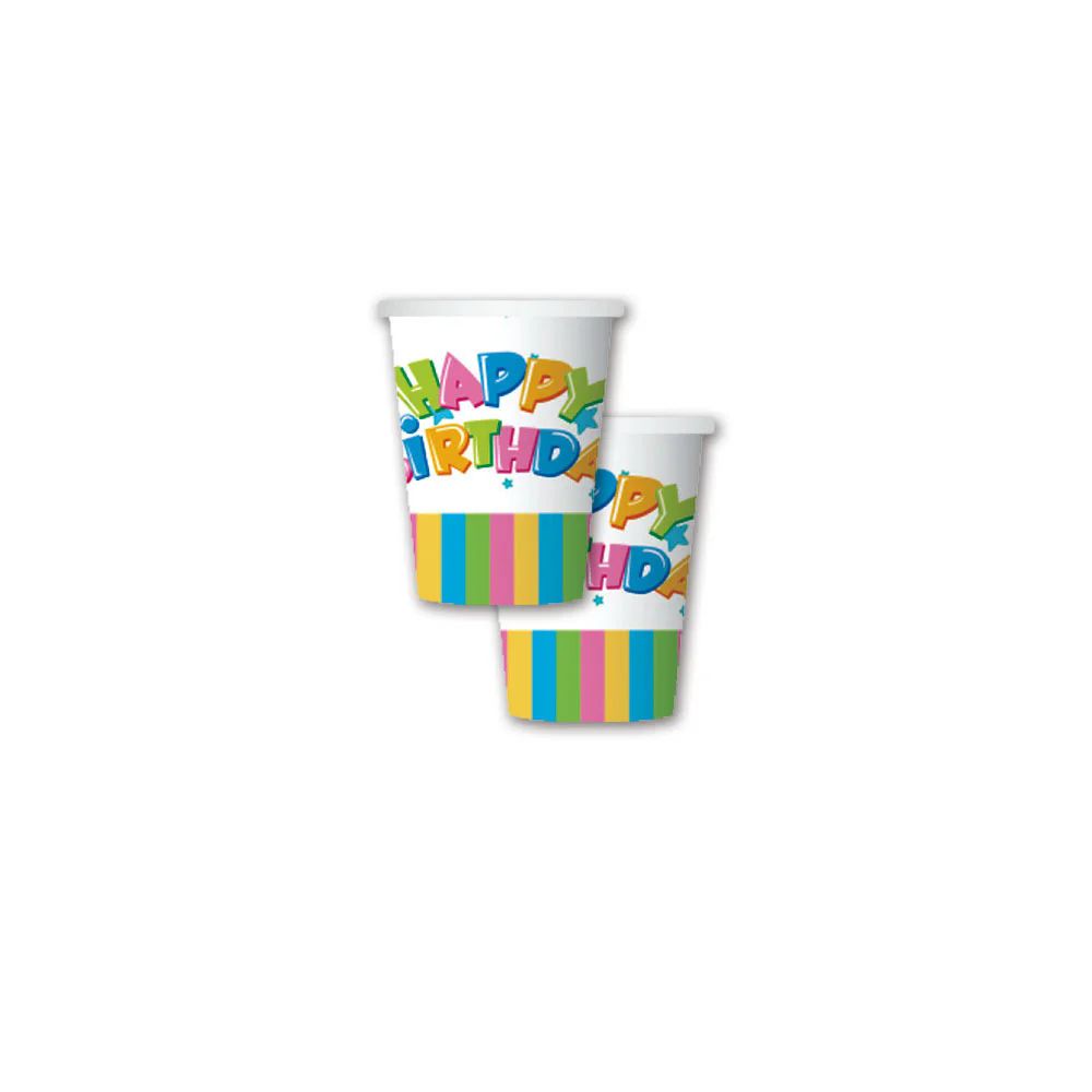48 Pieces of 9oz/8ct Paper Cup B'day