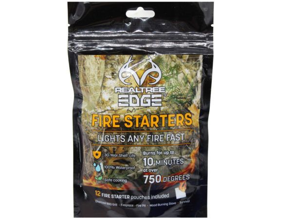 24 pieces of Realtree Weatherproof And Waterproof Fire Starter Pouch 12 Pack