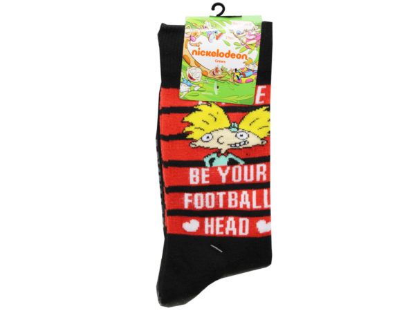 24 pieces of 2 Pack Nickelodeon Valentines Day Crew Socks Size 10-13