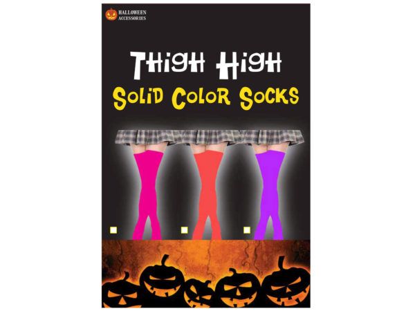 24 pieces of Thigh High Socks Purple, Pink And Red