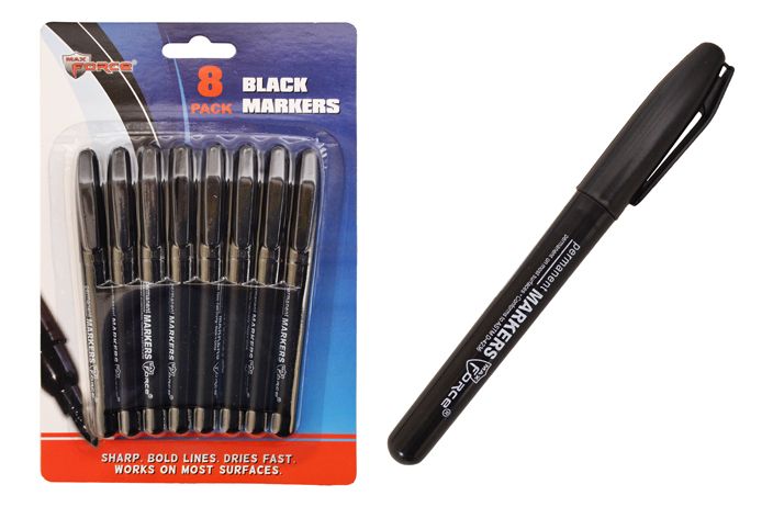 12 Pieces of Markers (8 Pk) (black)