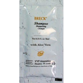 100 pieces Breck White Marble Shampoo Packet with Aloe Vera - Hygiene Gear