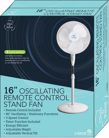 4 Pieces 16 Inch Oscillating Remote Control Stand Fan - Event Planning Gear