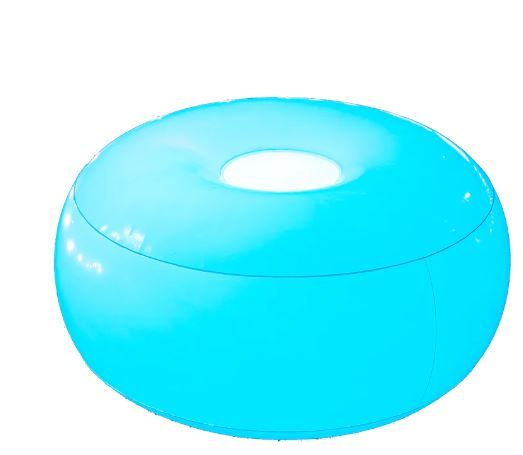 Illuminated Color Changing Ottoman With Remote - Inflatables