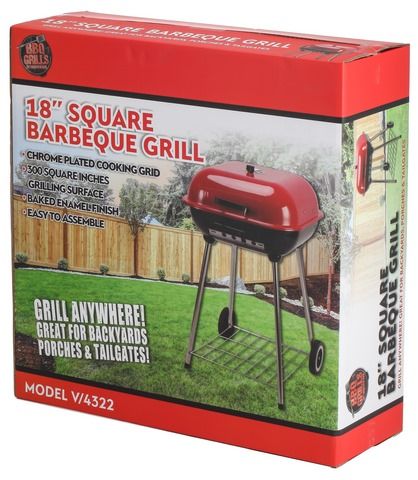 3 Pieces of 18 Inch Square Bbq Grill