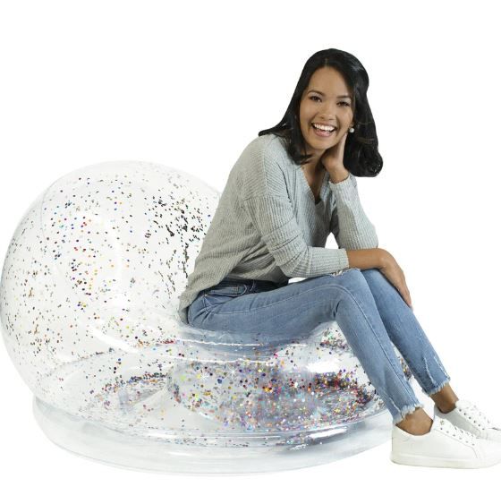 Inflatable discount glitter chair