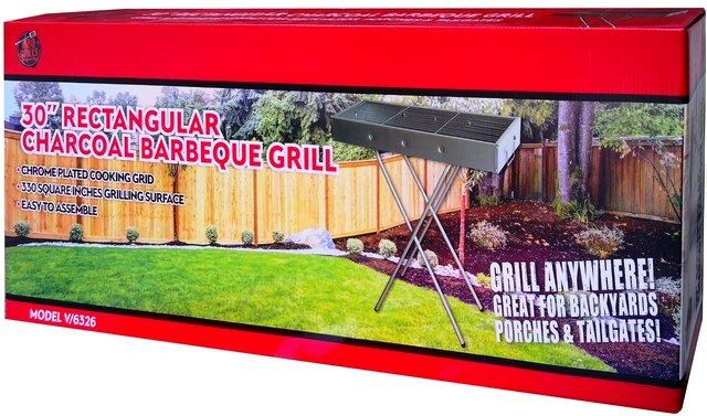 30-Inch Rectangle Charcoal Bbq Grill