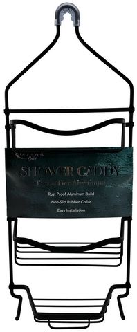 6 Pieces of Black Aluminum Shower Caddy