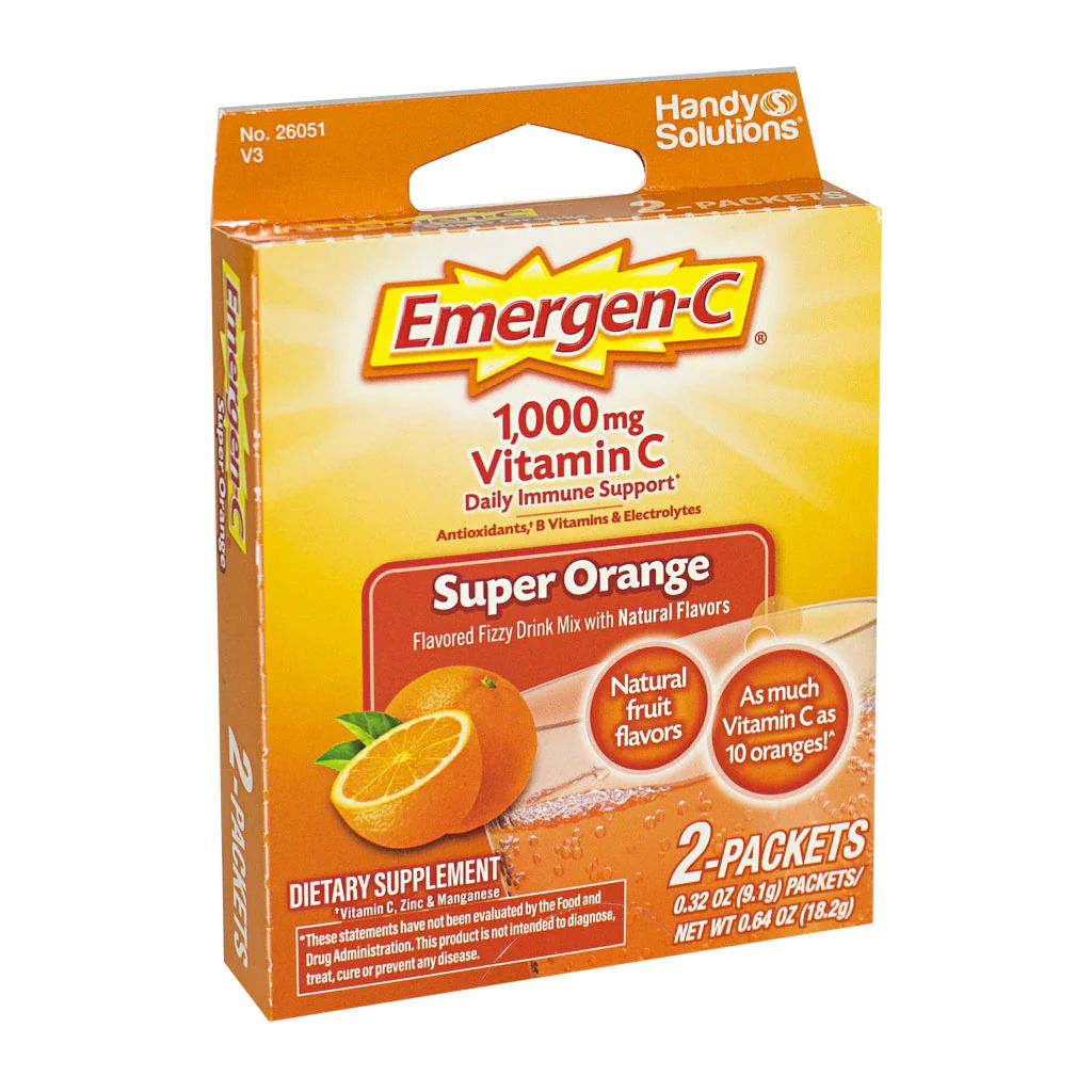 12 Pieces EmergeN-C Super Orange Vitamin C - Box Of 2 Packets - Personal Care Items