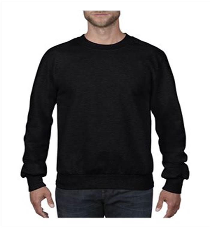 12 Pieces Anvil French Terry Crewneck Sweatshirt Size 3xl In Black - Mens Sweat Shirt