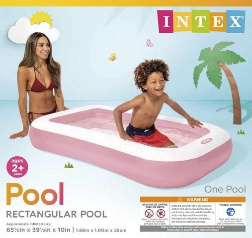 6 Pieces Rectangular Pool - Summer Toys