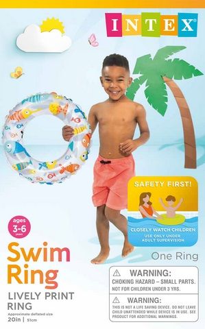 36 Pieces 20 Inch Swim Ring - Inflatables