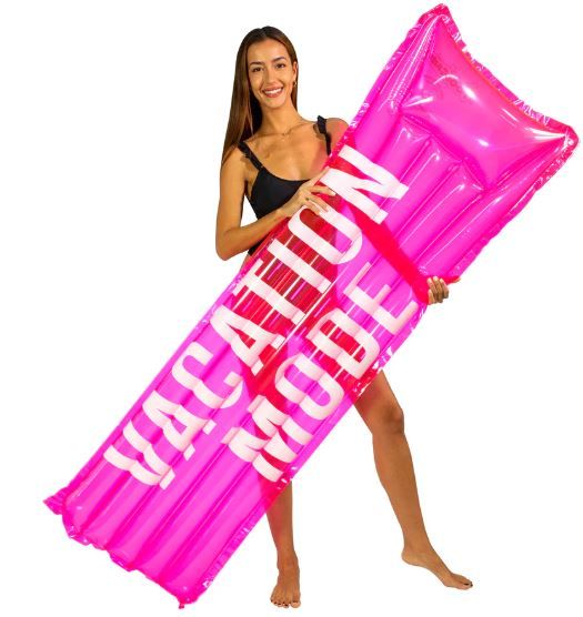 6 Pieces Pillow Raft - Bubblegum Pink - "Vacation Mode" - Inflatables