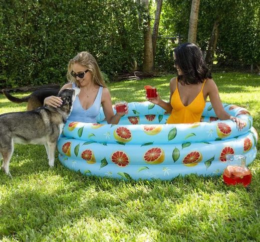 4 Pieces Inflatable Sunning Pool Grapefruit Fruit - Inflatables