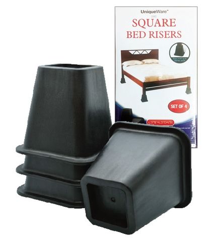 12 Packs 4 Piece Square Bed Risers - Home Accessories