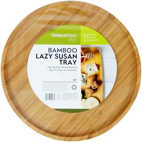 12 Pieces of Bamboo Lazy Susan Tray