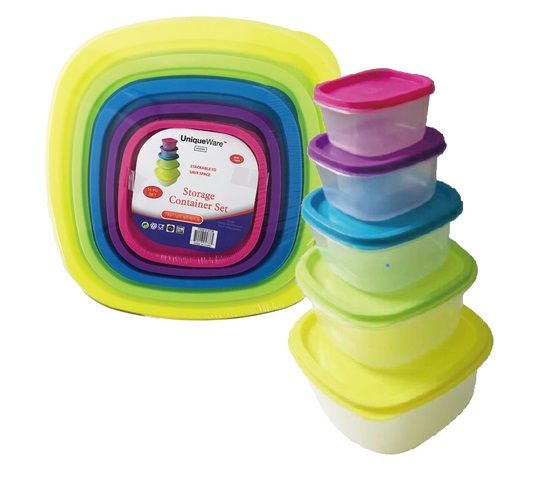 12 Wholesale 10 Piece Assorted Sizes Storage Containers