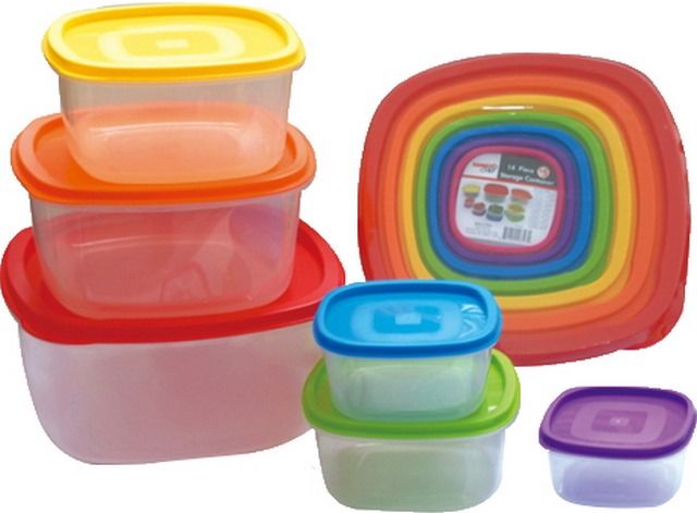 12 Bulk 14 Piece Assorted Sizes Storage Containers