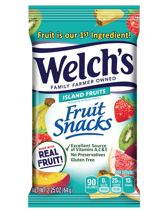 48 Pieces Welch Fruit Snacks 2.25 Oz Island Fruit - Food & Beverage