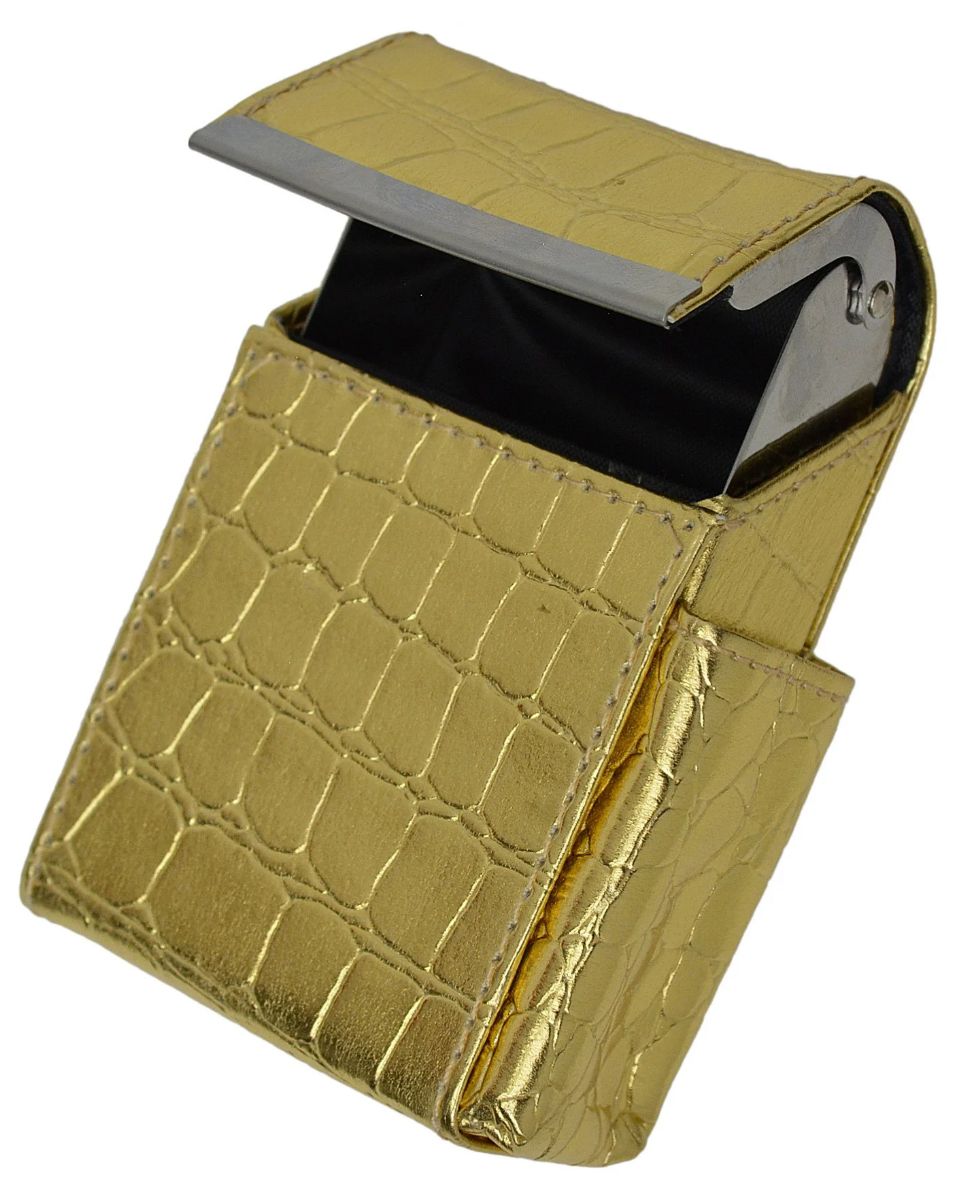 pocket cigarette case 24 Pieces Cigarette Case Holder With Lighter Pocket - Leather Wallets - at