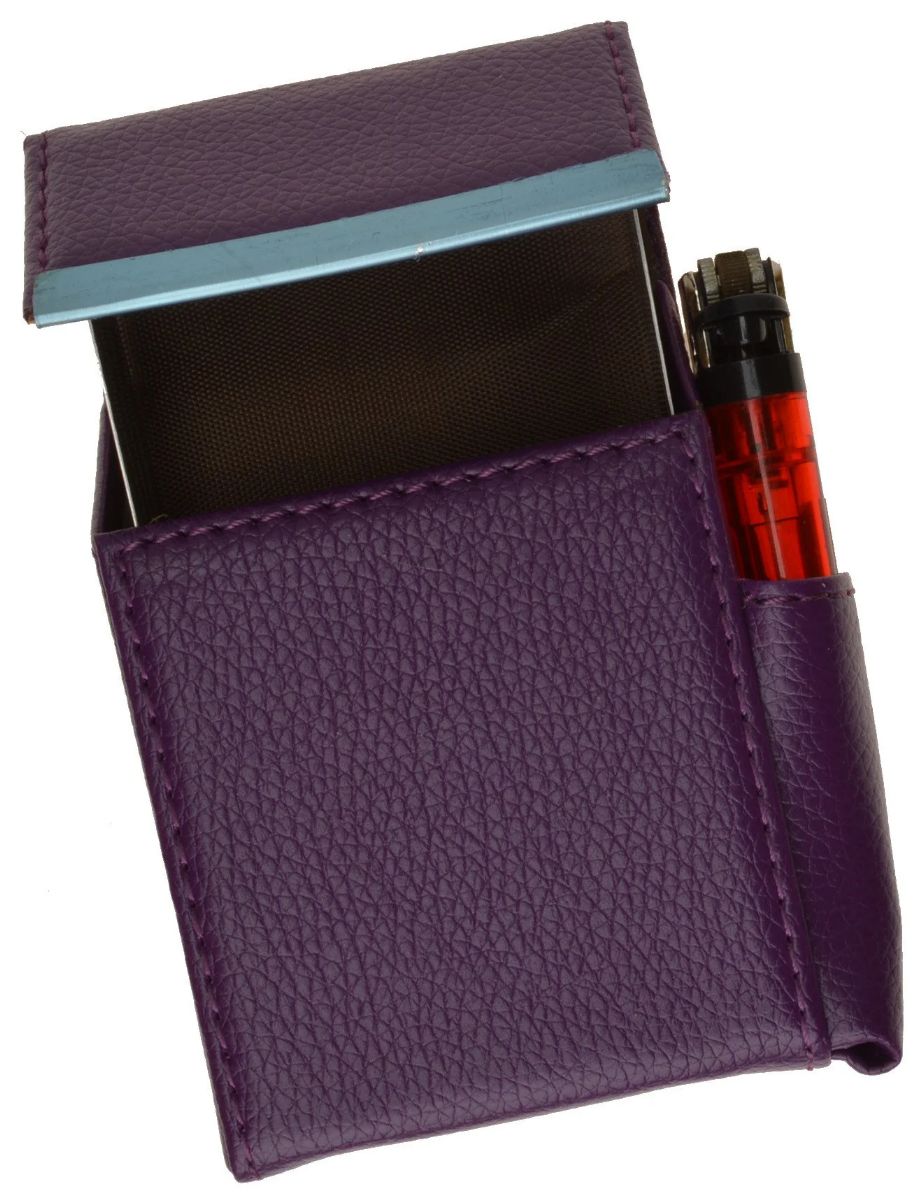 wallet with cigarette holder 24 Pieces Cigarette Case Holder With Lighter Pocket