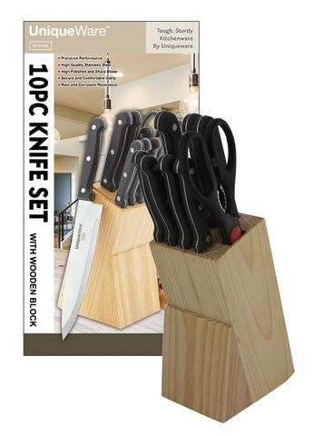 12 Packs of 6 Piece Knife Set With Wood Stand