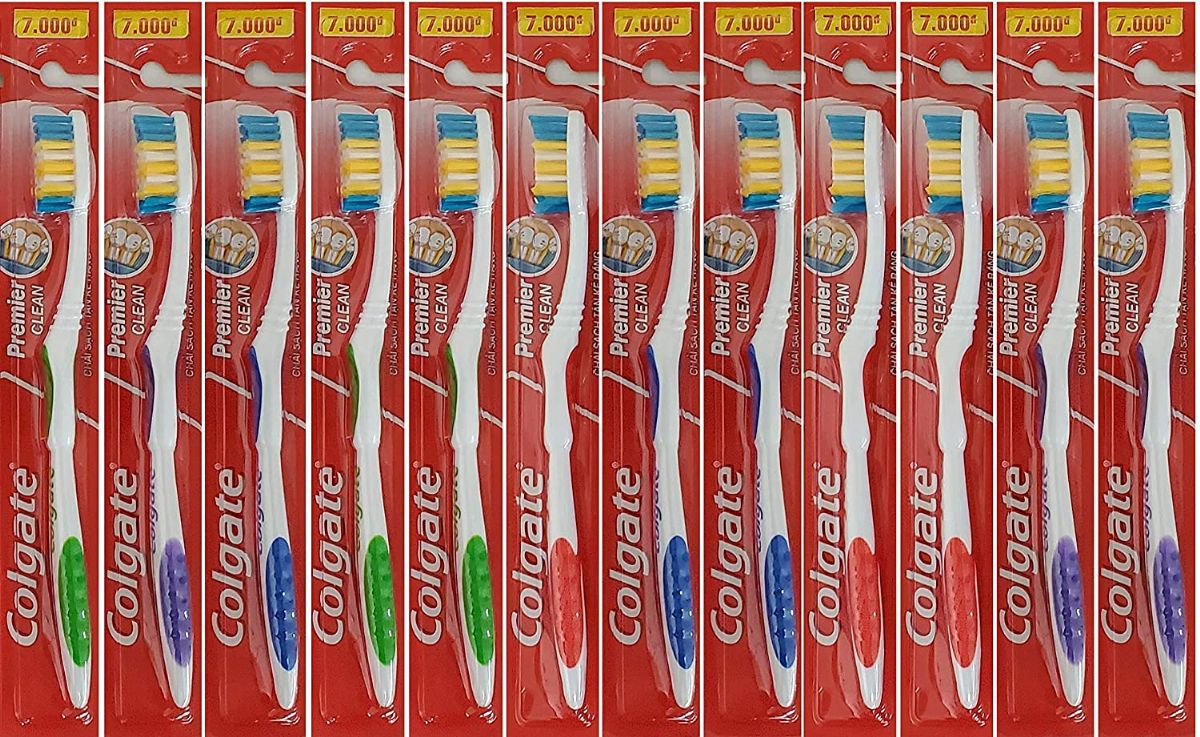 24 Pieces Colgate Toothbrush Premier Clean 12 Count Tray - Toothbrushes and Toothpaste