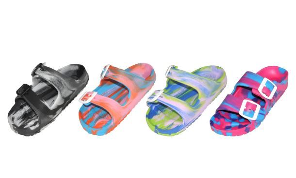 48 Pieces of Kids Tie Dye Pattern Sandals