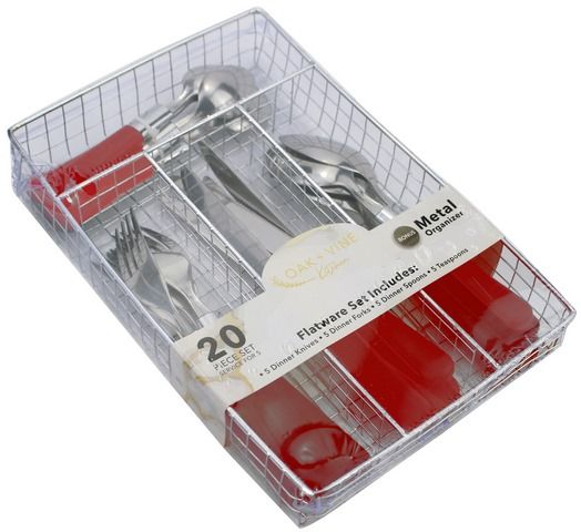 12 Packs of 20 Piece Cutlery Set In Metal Tray