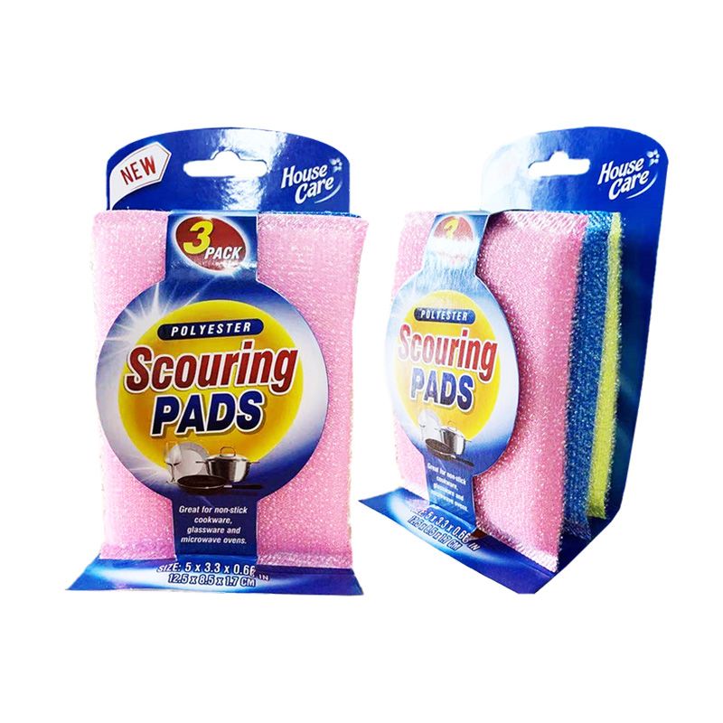48 Pieces of 3pcs Sponge Scouring Pads